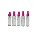 Paradise 5 Adet Sert Plastik 100Ml Boş Sprey Kolonya Dezenfektan Şişesi Pembe 869743171050
