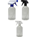 Paradise Alsun Boş Fısfıs Sprey Şişe 500 ml 3 Adet [kimyasala Dayanıklı] - Beyaz