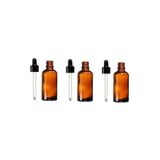 Paradise Amber Cam Şişe 50ml Cam Damlalıklı 3 Adet
