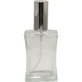 Paradise Boş Cam Şişe 50 ml 5 Adet Gümüş Erkek Parfüm Şişesi & Valf Takım - Genel