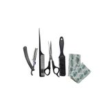 Paradise Pratik Saç Kesim Taraklı Saç Usturası Set, ustset4