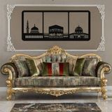 paradise RANFORCE Metal Duvar Sanatı, Metal Kabe Duvar Dekoru, İslami Duvar Dekoru, Ev Ofis Oturma Odası Dekorasyonları, Metal Duvar Askıları (46" G x 21" Y /118x53cm)