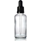 Paradise Şeffaf Cam Şişe 50 ml Cam Damlalıklı 10 Adet