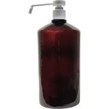 Paradise Sert Plastik 1 Lt Boş Sprey Kolonya Dezenfektan Şişesi, Pompalı 3 Adet Amber Renk