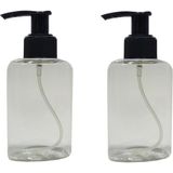 Paradise Sert Plastik 100 ml Boş Sprey Kolonya Dezenfektan Şişesi, Sıvı Sabun Pompalı 2 Adet