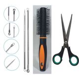 Paradise Taksun Kuaför Seti Terzi Makası + Saç Fırçası Ve Akn 3 Lü Set