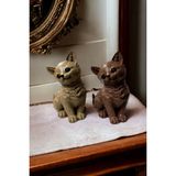 Paradise Work 2 Adet Biblo Kedi Dekoratif Aksesuar 14 x 10 x 10 cm - Kahverengi
