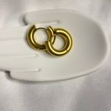 Paradoks Store Kalın Halka Küçük Boy Gold Renk Çelik Küpe