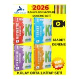 Paraf 2026 Lgs Mat-Türkçe-Fen-İnk 1.Kitap 4 Kitap Deneme Seti + Kalem + Kolay-Orta Seviye Başarı