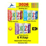 Paraf 2026 Lgs Matematik-Türkçe-Fen 1.-2.Kitap 6 Kitap Deneme Seti + Kalem + Karma Seviye Deneme