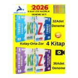 Paraf 2026 Lgs Türkçe-Fen 1.-2.Kitap 4 Kitap Deneme Seti + Kalem + Kolay-Orta-Zor Seviye Sorular