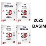 Paraf Yayınları 3D Tyt Matematik- Fizik - Kimya - Biyoloji Video Destekli Defterler - 4 Lü Set