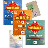 Paraf Yayınları 8.sınıf Interaktik Serisi 3'lü Set-Yeni-(Okyanus Yayınları Deneme+Açacaklı Anahtarlık)