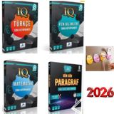 Paraf Yayınları 8.SINIF IQ TÜRK-MAT-FEN + STRATEJİ GÜN GÜN PARAGRAF SORU BANKALARI SET AYICIK FİŞ TUTUCULU