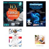 Paraf Yayınları 8.Sınıf IQ Türkçe ve Kafadengi Challenger 8.Sınıf Fen Soru Bankası Seti (priz telefon tutucu hediye)