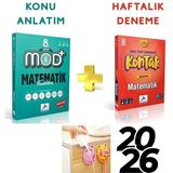 Paraf Yayınları 8.SINIF MOD MATEMATİK KONU ANLATIM FASİKÜLLERİ + KONTAK KONU TAKİP DENEME MATEMATİK AYICIK FİŞ TUTUCU HEDİYE
