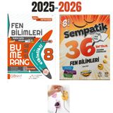 Paraf Yayınları GÜNAY YAYINCILIK 8.SINIF BUMERANG FEN BİLİMLERİ KONU ANLATIM +ÜNLÜLER KARMASI 8. SINIF LGS SEMPATİK FEN BİLİMLERİ 36 HAFTALIK KAZANIM DENEMELERİ SET FİŞ TUTUCU HEDİYE