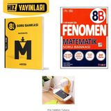 paraf yayınları Hız 8.Sınıf Matematik Orta Seviye) + Fenomen 8B(Orta Ve Üst) Matematik Set Priz Tutuculu 2026 Lgs