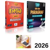Paraf Yayınları KONTAK 8.SINIF MATEMATİK KONU TAKİP DENEMELERİ + STRATEJİ GÜN GÜN PARAGRAF SET PRİZ TUTUCULU