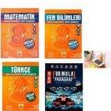 Paraf Yayınları MOZAİK 2026 MÜFREDAT 8.SINIF TÜRKÇE+MAT-FEN +FORMULA 1 PARAGRAF SORU BANKALARI SET PRİZ TUTUCU 4 KİTAP