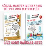 Paraf Yayınları SİNAN KUZUCU YAYINLARI 2024 LGS 8. SINIF SÖZEL MANTIK MUHAKEME - Bİ TIK ZOR MATEMATİK 2'Lİ SORU BANKASI SETİ