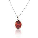 Paraiba Taşlı El işi Otantik Gümüş Kadın Kolye 201024840