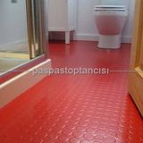PARALI DESEN 110cm x 100 cm OTO ZEMİN KAPLAMA-YER DÖŞEMESİ KIRMIZI - Renkli