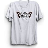 Paramore, Butterfly, Rock Metal Müzik Grubu Unisex %100 Pamuk Tişört - Beyaz