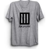 Paramore, Logo, Rock Metal Grup Tişörtü - 5XL - Gri