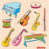 paraply 1004-CS Chiva, Müzik Aletleri Ahşap Puzzle Kız Erkek Çocuk Oyuncak Eğitici Oyuncaklar - Çok Renkli