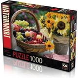 paraply 11227 Puzzle 1000/FRUİT And Sunflower Puzzle 1000 Parça Kız Erkek Çocuk Oyuncak Eğitici Oyuncaklar - Çok Renkli