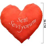 paraply 1153K Kalp Yastık 36X36CM Kız Erkek Çocuk Oyuncak Eğitici Oyuncaklar - Çok Renkli