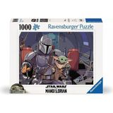 paraply 120005124 Star Wars:the Mandalorian 1000 Parça Ravensburger Puzzle Kız Erkek Çocuk Oyuncak Eğitici O - Çok Renkli