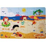 paraply 1282-CS Chiva, Ahşap Yer Puzzle Kız Erkek Çocuk Oyuncak Eğitici Oyuncaklar - Çok Renkli