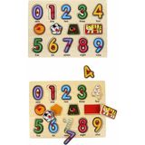 paraply 130444 Ahşap Raptiyeli Puzzle Saat Kız Erkek Çocuk Oyuncak Eğitici Oyuncaklar - Çok Renkli