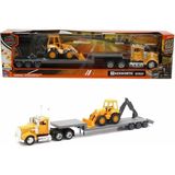 paraply 1:43 Long Haul Kenworth Taşıyıcı Tır ve Dozer Kız Erkek Çocuk Oyuncak Eğitici Oyuncaklar - Çok Renkli