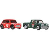 paraply 1:64 Hot Wheels Premium Car Culture 2'li Morris Mini ve 67 Austin Mini Pickup Kız Erkek Çocuk Oyunca - Çok Renkli