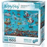 paraply 22024 Flying Above The City 1500 Parça Puzzle Kız Erkek Çocuk Oyuncak Eğitici Oyuncaklar - Çok Renkli