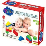 paraply 29 Parça Ahşap Eğitici Bloklar Doğal Oyuncak Kız Erkek Çocuk Oyuncak Eğitici Oyuncaklar - Çok Renkli