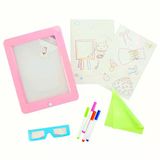 Paraply 3D Doodle Sihirli Pembe Yazı Tahtası Kız Erkek Çocuk Oyuncak Eğitici Oyuncaklar