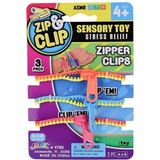 paraply 4785 Zıp Clip Zipper Clips 3lü -Sunman Kız Erkek Çocuk Oyuncak Eğitici Oyuncaklar - Çok Renkli