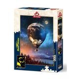 Paraply 5013 Ay'a Yolculuk 1000 Parça Neon Puzzle Kız Erkek Çocuk Oyuncak Eğitici Oyuncaklar