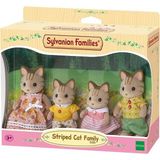 paraply 5180 Sylvanian Families, Çizgili Kedi Ailesi, +3 Yaş Kız Erkek Çocuk Oyuncak Eğitici Oyuncaklar - Çok Renkli