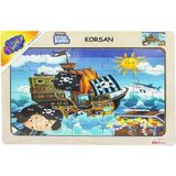 paraply 53/54/55/56 Ahşap Eğit.puzzle Korsan Kız Erkek Çocuk Oyuncak Eğitici Oyuncaklar - Çok Renkli