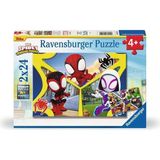 paraply 57290 Spidey And Amazing Friends 2X24 Parça Ravensburger Puzzle Kız Erkek Çocuk Oyuncak Eğitici Oyun - Çok Renkli