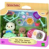 paraply 5804 Sylvanian Families Su Samuru Kız Kardeşler ve Şnorkel Seti +3 Yaş Kız Erkek Çocuk Oyuncak Eğiti - Çok Renkli