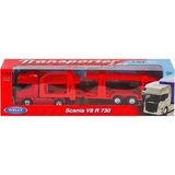 paraply 68023SS-F-GW Welly Taşıyıcı Scania R730 1:64 -Vardem Oyuncak Kız Erkek Çocuk Oyuncak Eğitici Oyuncak - Çok Renkli