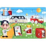 paraply Ahşap Eğitici Puzzle 12 Parça - 1ADET Stokta Olan Gönderilir Kız Erkek Çocuk Oyuncak Eğitici Oyuncak - Çok Renkli