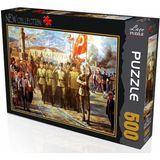 paraply Atatürk Izmir Çıkışı 500 Parça Puzzle Kız Erkek Çocuk Oyuncak Eğitici Oyuncaklar - Çok Renkli