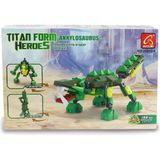 paraply Ausini Titan Form Heroes-6 Ankylosaurus 133 Parça Kız Erkek Çocuk Oyuncak Eğitici Oyuncaklar - Çok Renkli